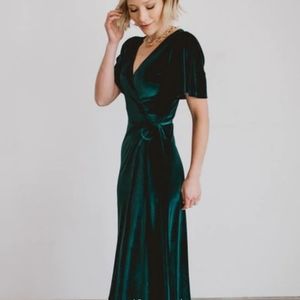 Meghan Velvet Wrap Maxi Dress